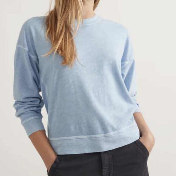 Marine Layer Tops - Marine Layer Sadie Vintage Slub Longsleeve Blue Women's XL